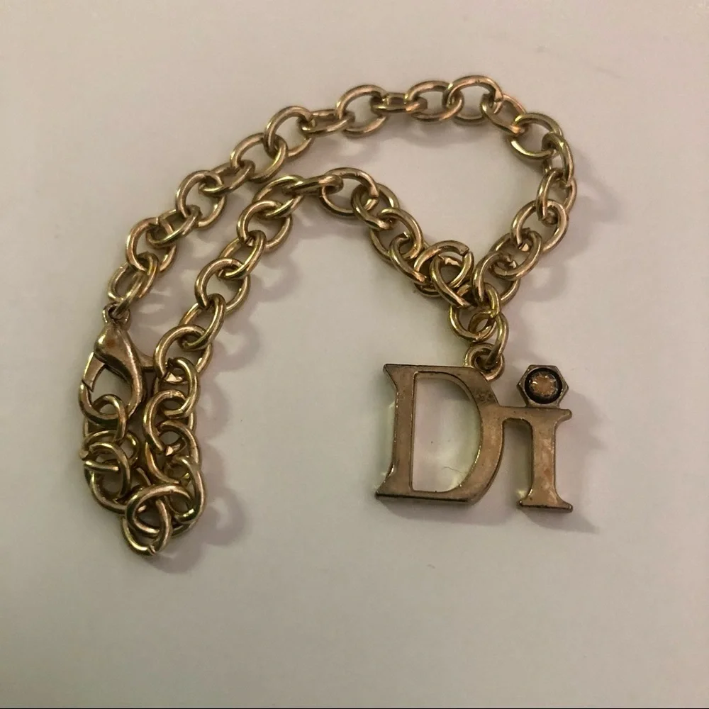 Diamonds International DI Vintage Gold Plated Cruise Ship Charm Bracelet 8”